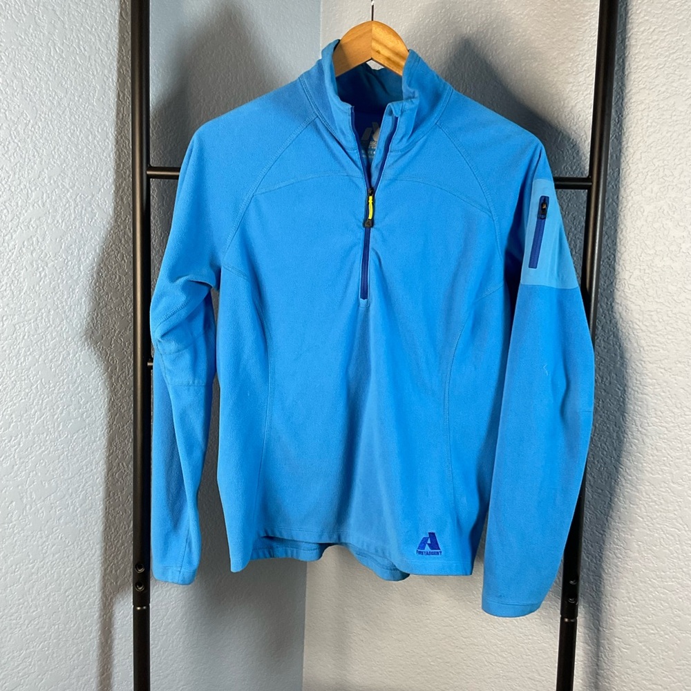 Eddie Bauer First Acsent 1/4 zip fleece Pullover blue women's medium jacket